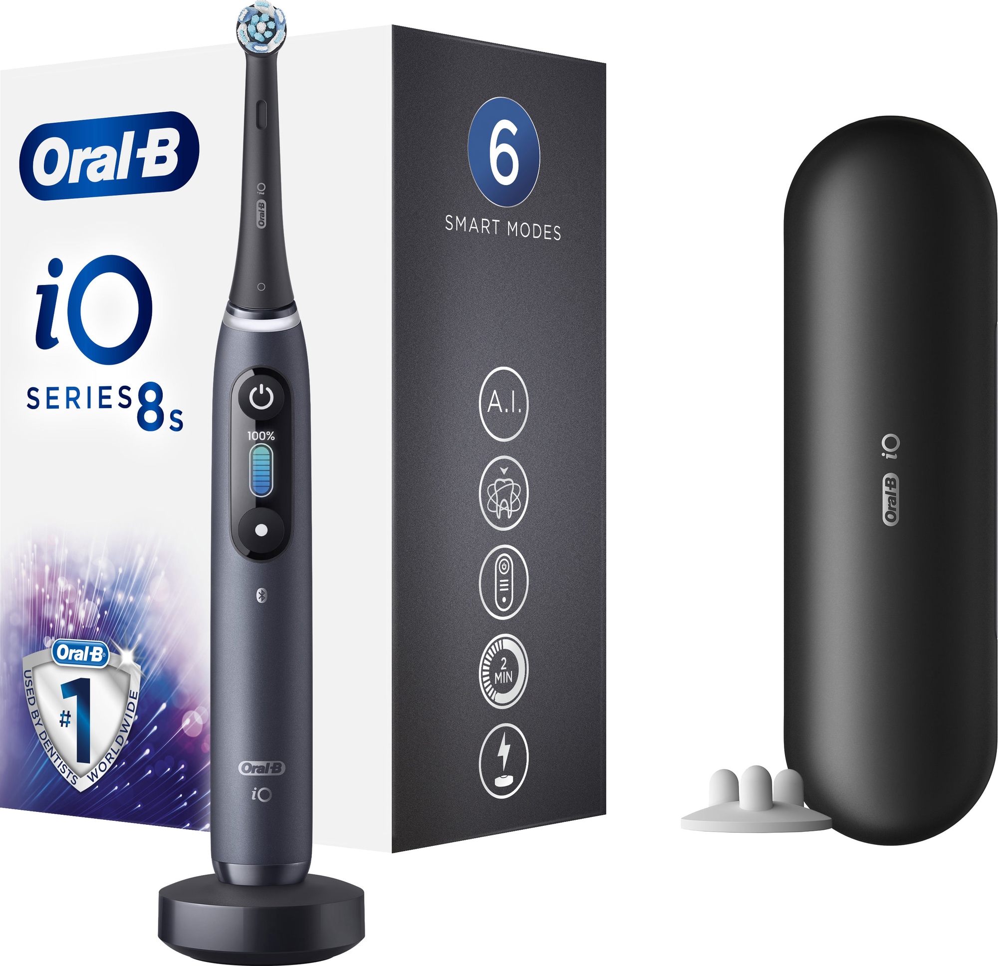 Oral B iO Series 8S elektrisk tandbørste IO8BK (sort) | Elgiganten