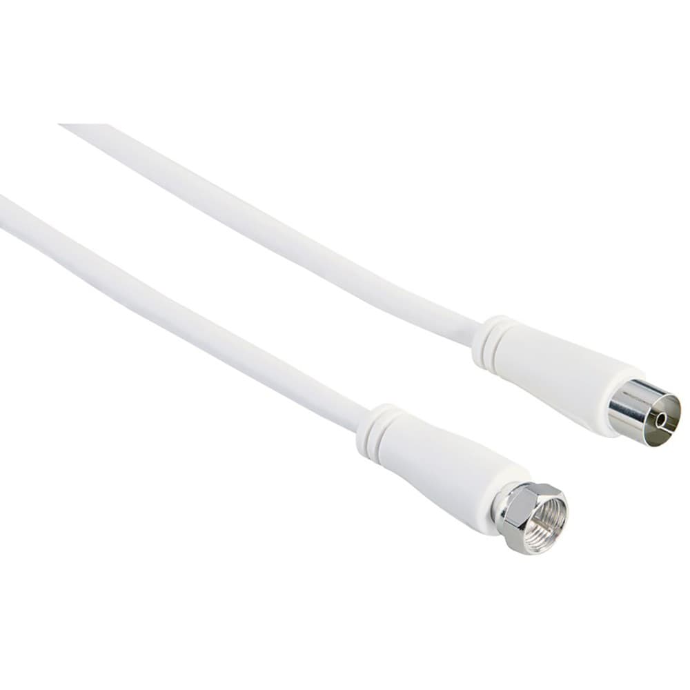 Hama F-IEC hun antennekabel - hvid | Elgiganten