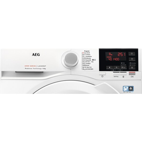 AEG vaskemaskine L6FBK865G (hvid) | Elgiganten