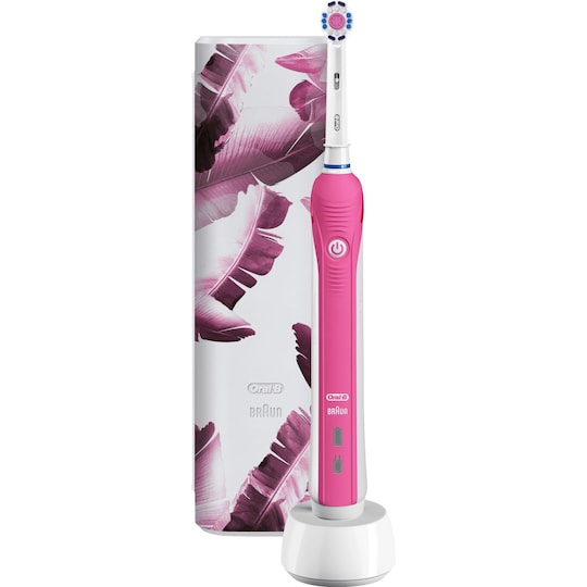 Oral-B Pro 1 750 elektrisk tandbørste gavesæt 312499 (pink) | Elgiganten