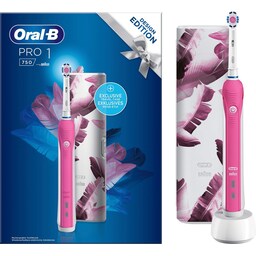 Oral-B Pro 1 750 elektrisk tandbørste gavesæt 312499 (pink)