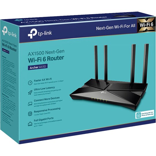 TP-Link AX10 dual-band wi-fi 6 router | Elgiganten