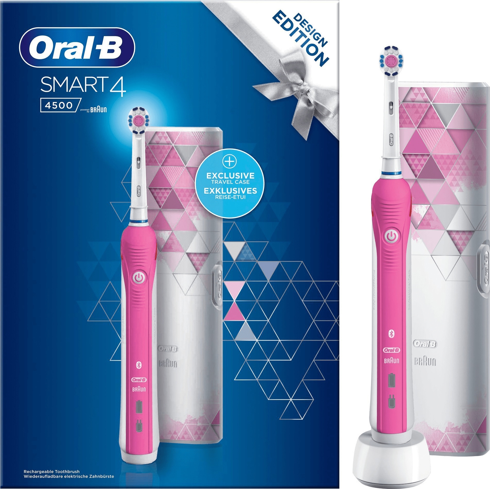 Oral-B Smart 4 4500 elektrisk tandbørste gavesæt SMART4500 (pink) |  Elgiganten