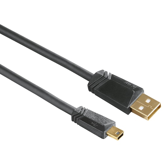 Hama USB 2.0-kabel, type A til type B mini (1.5 m) | Elgiganten