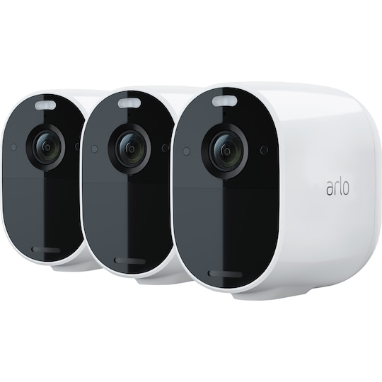Arlo Essential trådløst FHD smart kamera 3-pak (hvid) | Elgiganten