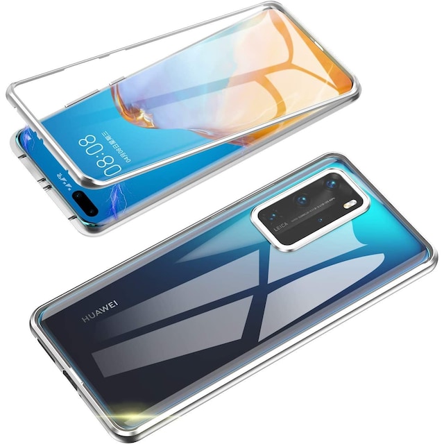 INF Huawei P40 mobiltelefon etui hærdet glas, sølv