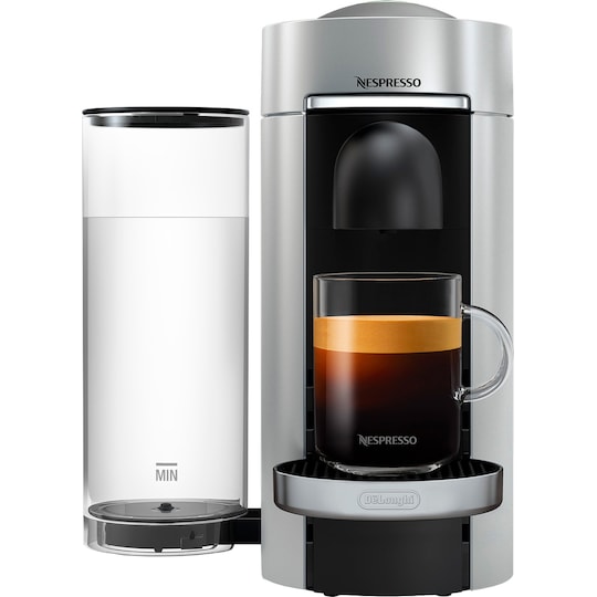 NESPRESSO® VertuoPlus-kaffemaskine fra DeLonghi, Silver | Elgiganten