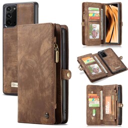 Multi-Wallet CaseMe 11-kort Samsung Galaxy Note 20  - brun