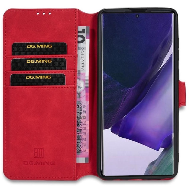 DG-Ming Wallet 3-kort Samsung Galaxy Note 20  - rød