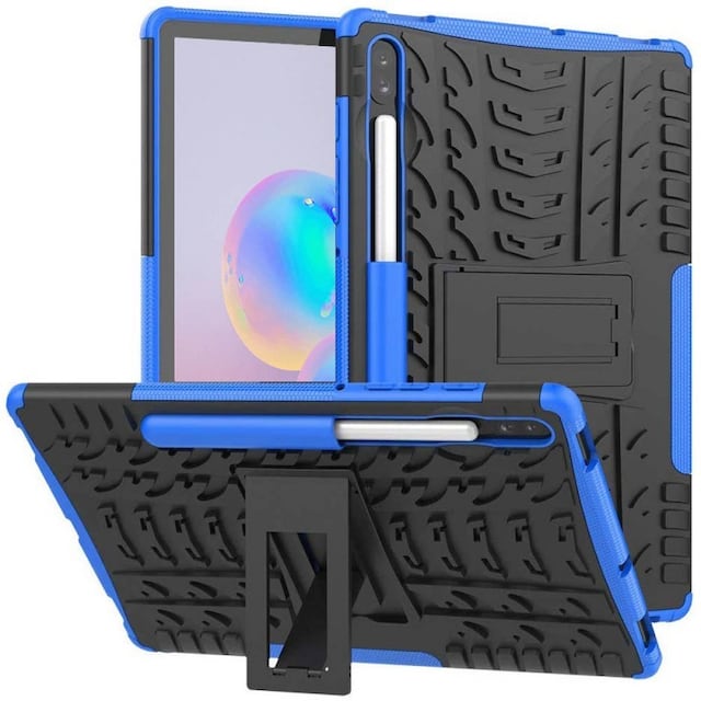 Stødfast shell med stativ Samsung Galaxy Tab S6 10,5 "(SM-T860)  - blå
