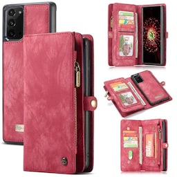 Multi-Wallet CaseMe 11-kort Samsung Galaxy Note 20  - rød