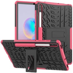 Stødfast shell med stativ Samsung Galaxy Tab S6 10,5 "(SM-T860)  - lyserød
