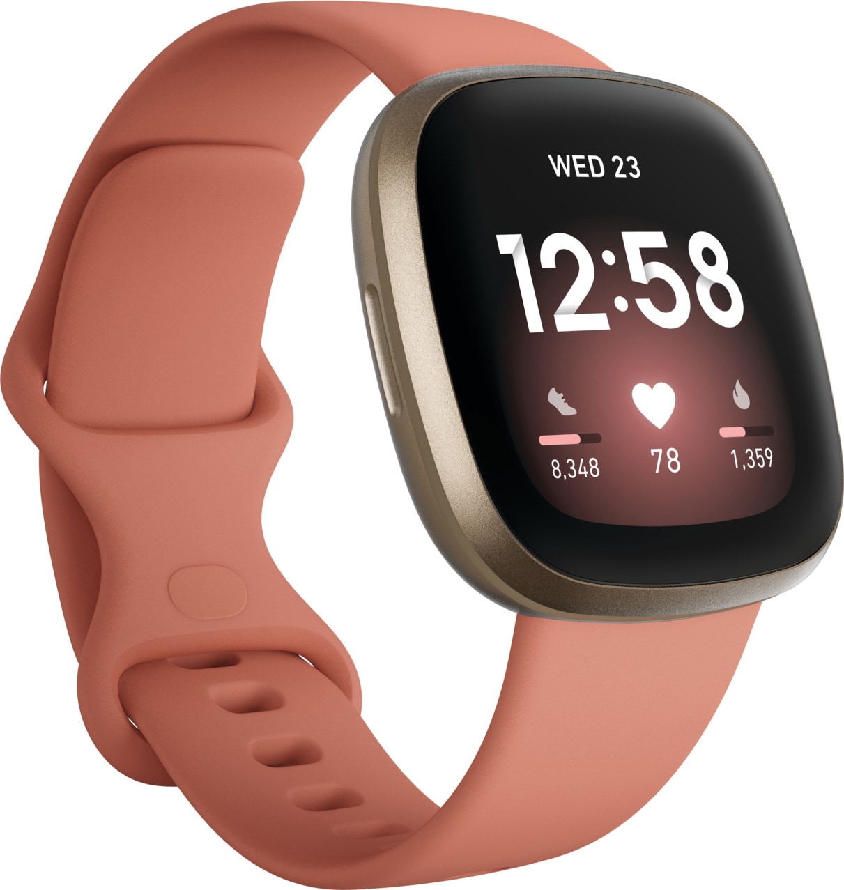 Fitbit Versa 3 smartwatch (pink clay/soft gold aluminium) | Elgiganten