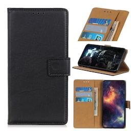 Wallet Stand Mobiltelefon Taske til Xiaomi Redmi Note 9 - Sort