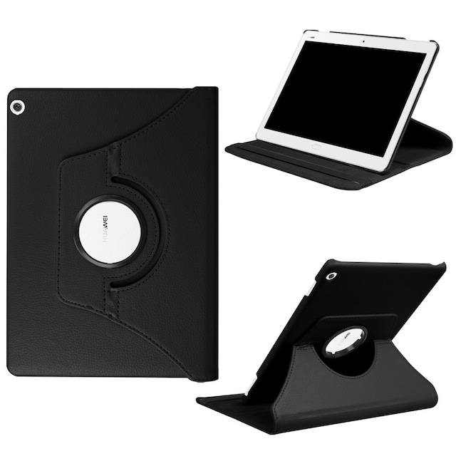 Stand Tablet-Taske med Elastikbånd til Huawei MediaPad M3 Lite 10 - Sort