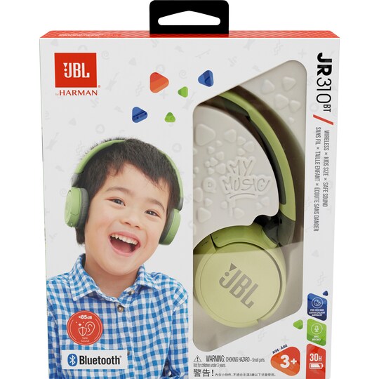 pædagog Grøn baggrund Vært for JBL Jr. 310BT on-ear trådløse høretelefoner (grøn) | Elgiganten