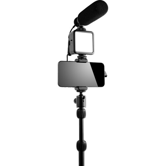 Wistream mobil tripod med mikrofon og LED-lys | Elgiganten