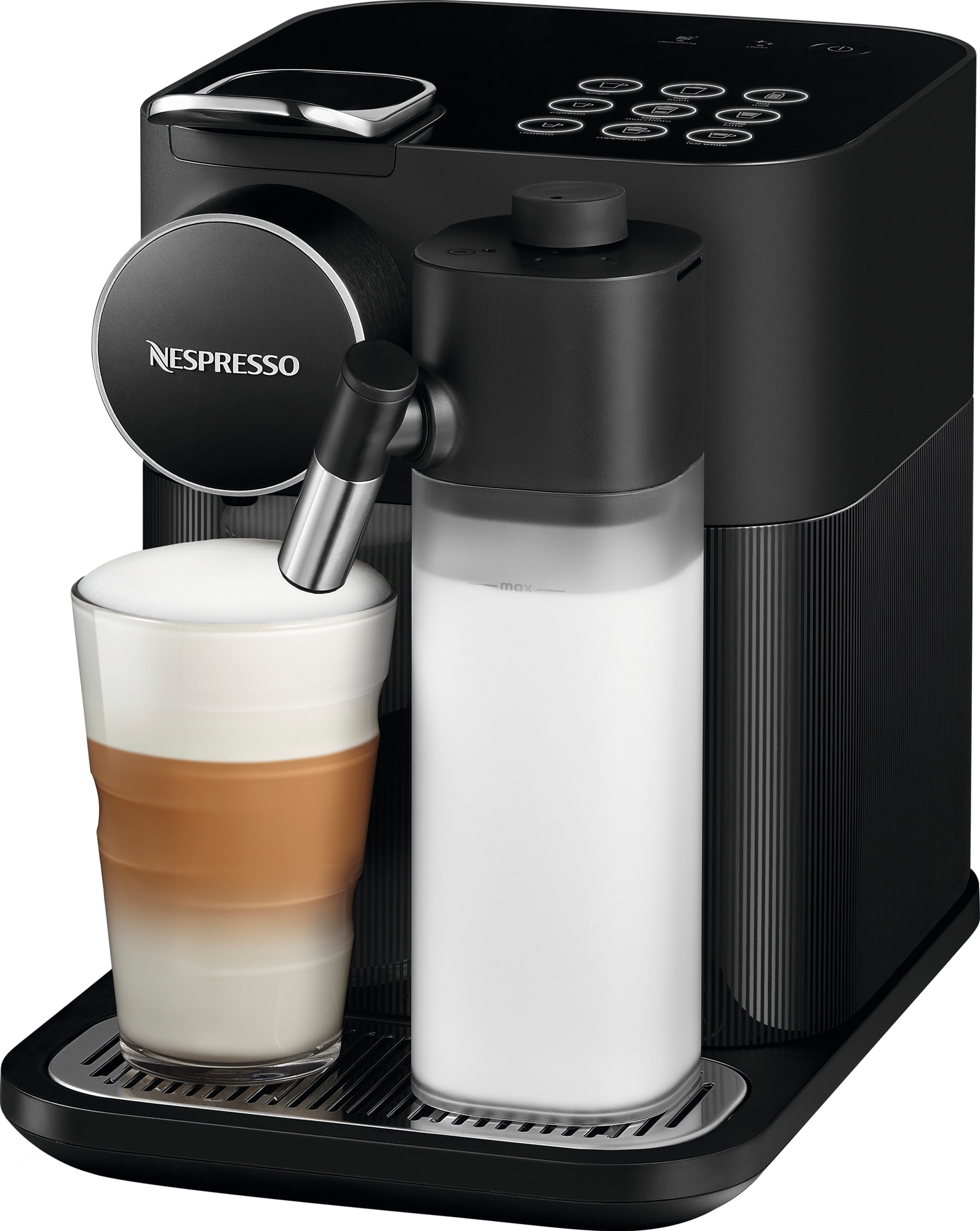 NESPRESSO® Gran Lattissima-kaffemaskine fra DeLonghi, Sort | Elgiganten
