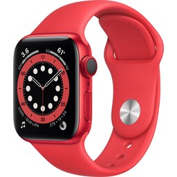 Apple Watch Series 6 40mm GPS+4G LTE (red alu/rød sportsrem)