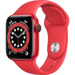 Apple Watch Series 6 40mm GPS+4G LTE (red alu/rød sportsrem)