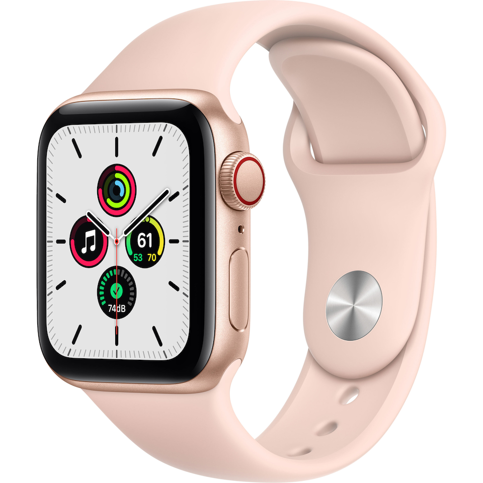 Apple Watch SE 40mm GPS+4G LTE (gold alu/pink sand sportsrem) | Elgiganten