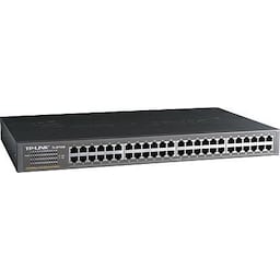 TP-LINK netværksswitch, 48-ports, 10/100 Mbps, RJ45, Auto MDI/MDIX, 1