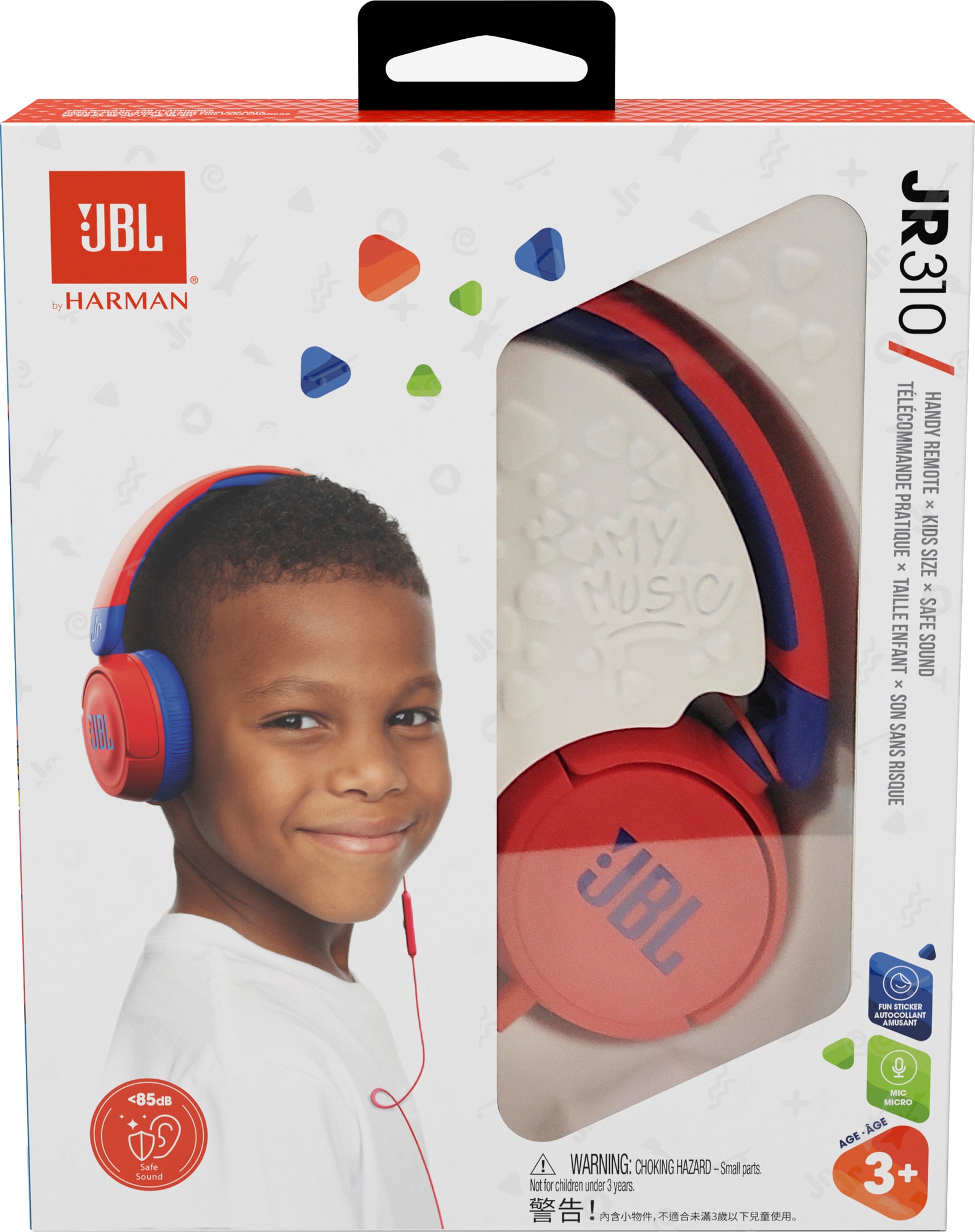 JBL Jr. 310 on-ear høretelefoner (rød) | Elgiganten