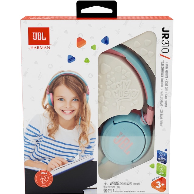 JBL Jr. 310 on-ear høretelefoner (blå)