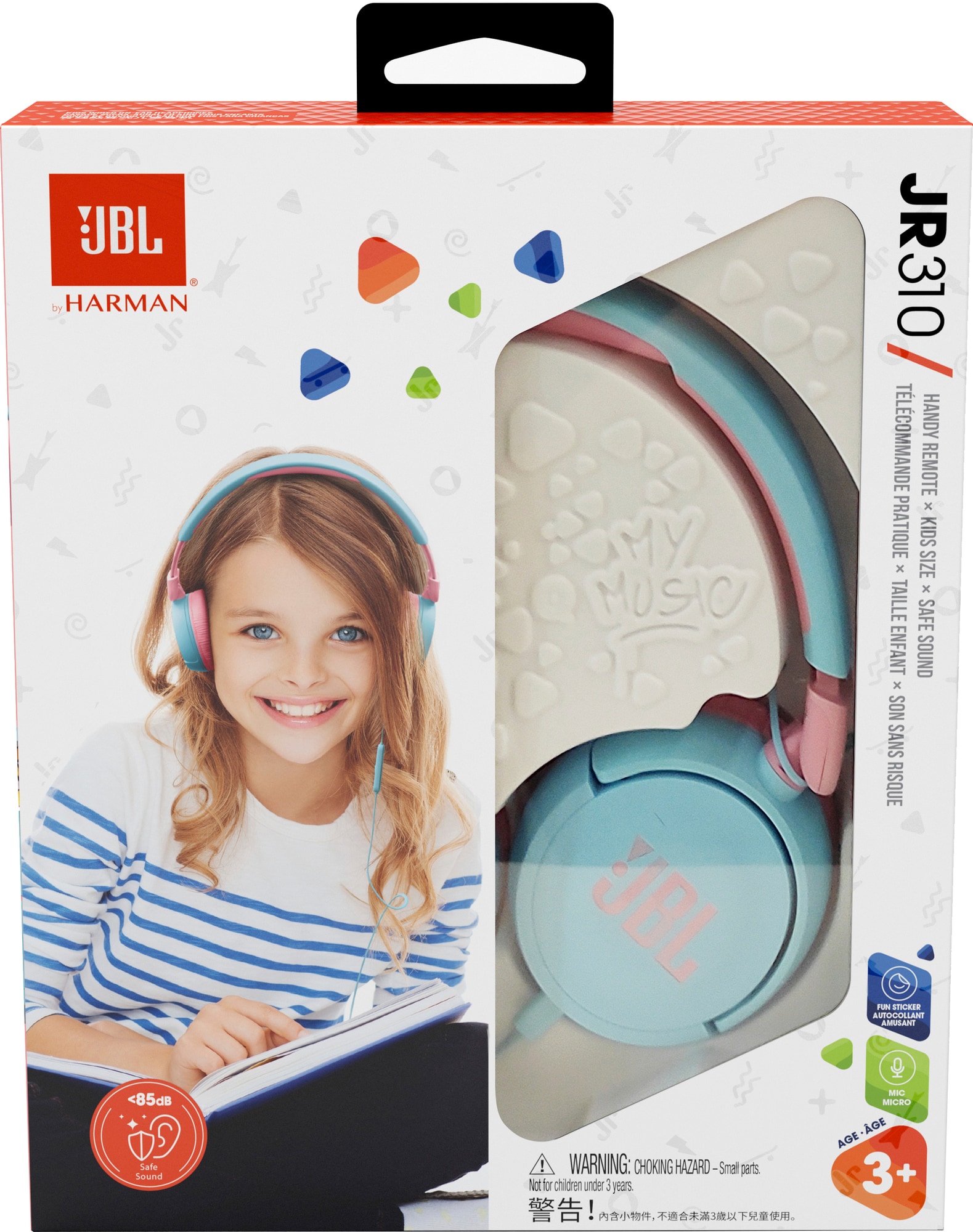 JBL Jr. 310 on-ear høretelefoner (blå) | Elgiganten