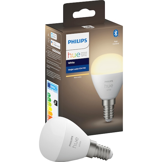 Philips Hue White LED pære 5W E14 HUEWLUSTERE14 | Elgiganten