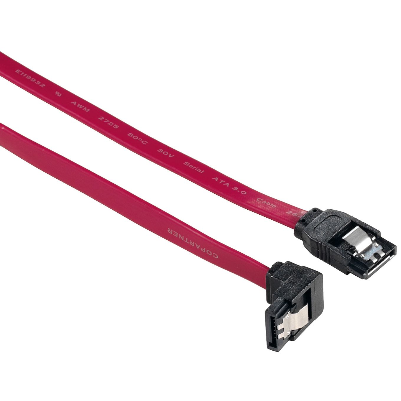 Hama SATA 3 fladt internt kabel 60 cm (rød) | Elgiganten