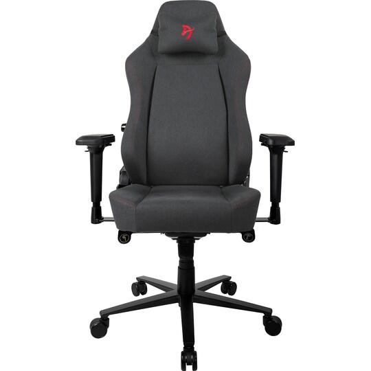 Arozzi Primo Woven Fabric gaming stol (sort/grå med rødt logo) | Elgiganten