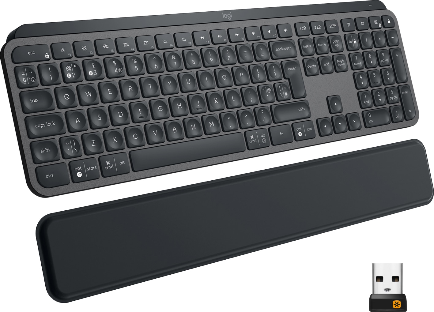 Logitech MX Keys Plus trådløst tastatur (graphite black) | Elgiganten