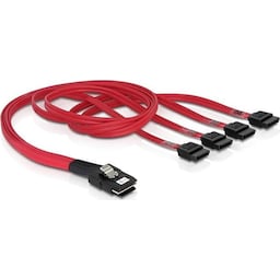 Multilane SAS-kabel SFF-8087 til 4xSATA 7-pin, 1 m