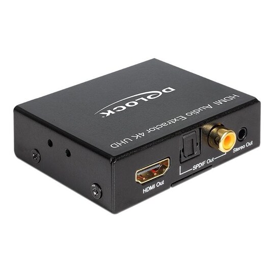 DeLOCK HDMI Stereo/5.1 audio extractor, UltraHD, S/PDIF, 3,5mm, black |  Elgiganten