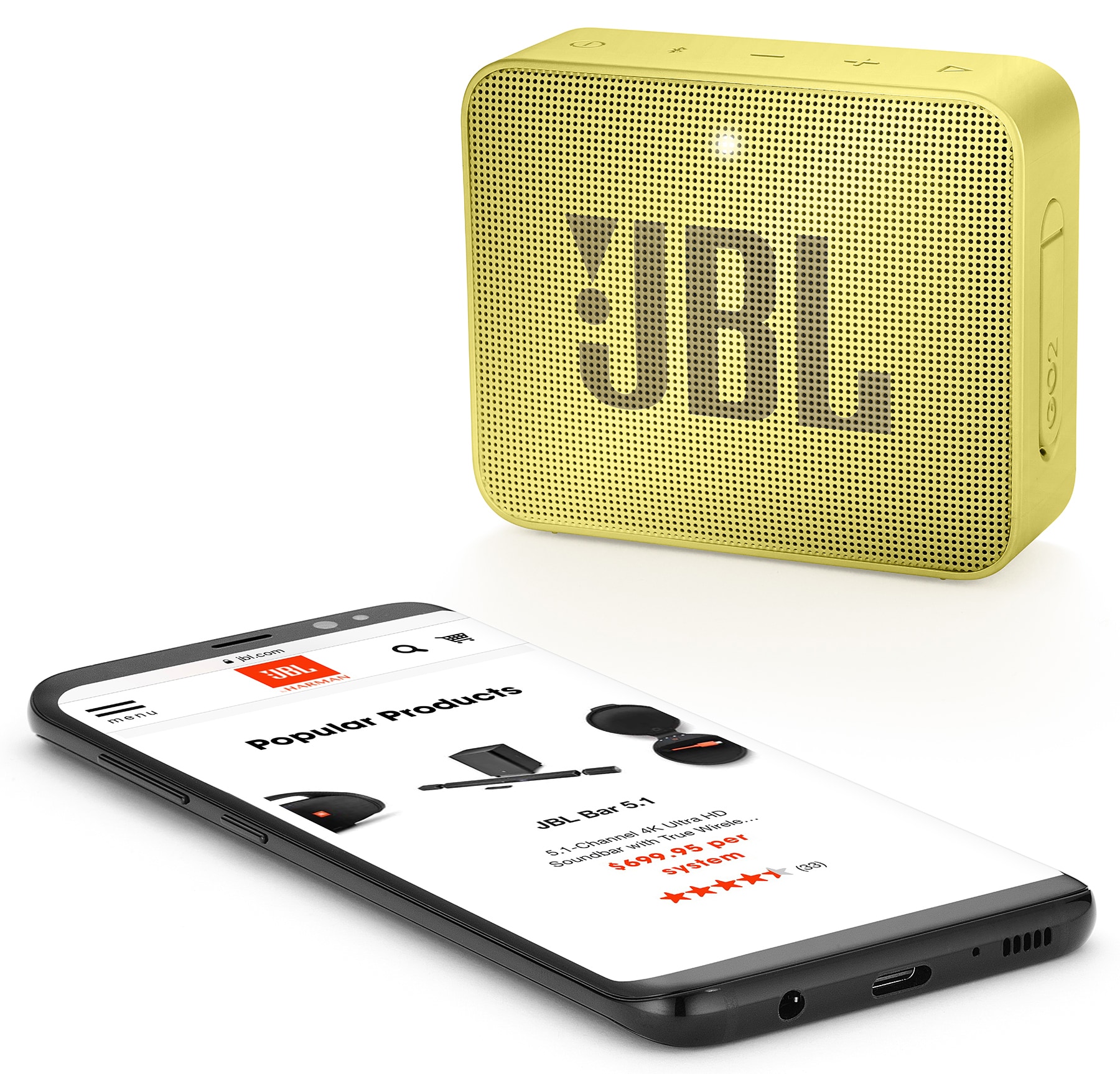 JBL GO 2 trådløs højttaler (gul) - Højttalere - Elgiganten