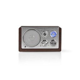 UKW-radio | 9 W | Analog indstilling | Retro-design | Brun