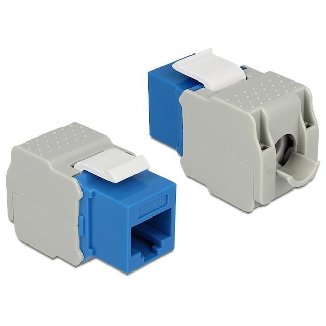 DeLOCK UTP Cat6 Keystone modul, RJ45 ho - LSA Cat6, ""Tool-free"", blå/