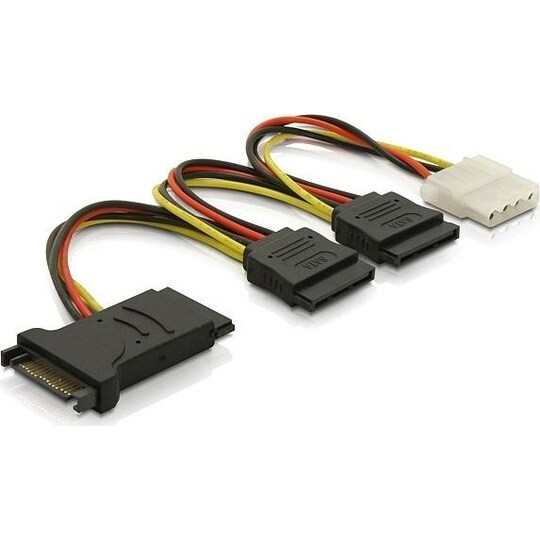 DELTACO Y-strømadapter til 15-pin SATA-strøm & Molex 4-pin strøm, 3 |  Elgiganten
