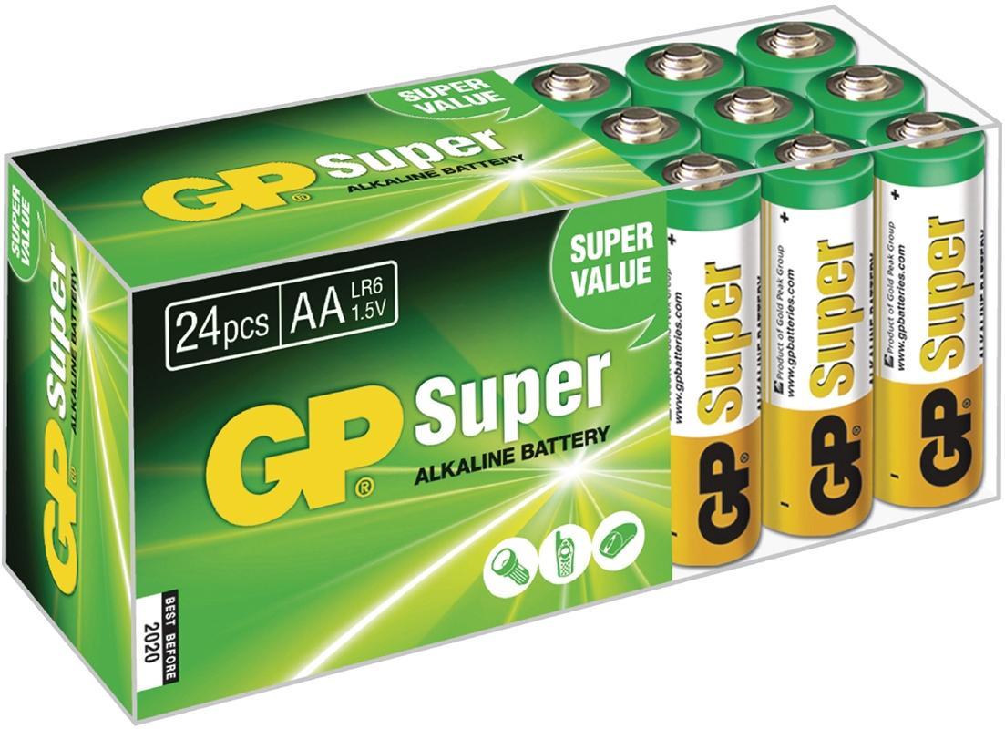 Alkaline Batteri Aa 1.5 V Super 24-Boks | Elgiganten