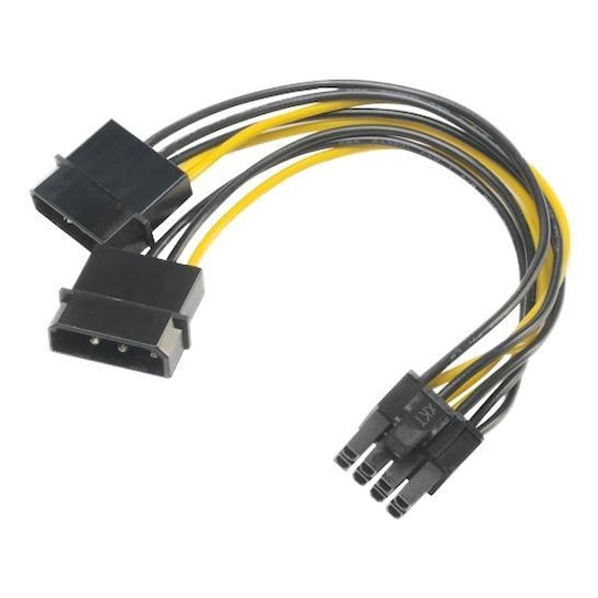 4pin Molex to 6+2pin PCIe adapter | Elgiganten