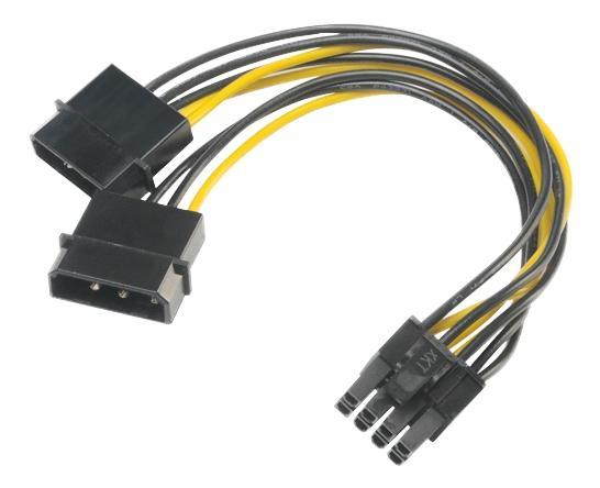 4pin Molex to 6+2pin PCIe adapter - Cover & etui - Elgiganten