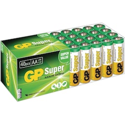 Alkaline Batteri Aa 1.5 V Super 40-Boks