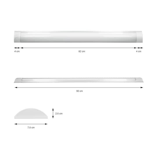 LED-lampe kontor bordlampe loftslampe panel lys 90 cm Ultraslim varm hvid |  Elgiganten