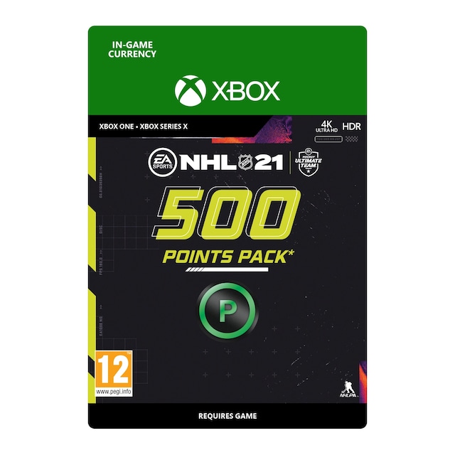 NHL 21 HUT 500 Ultimate Team Points - Xone