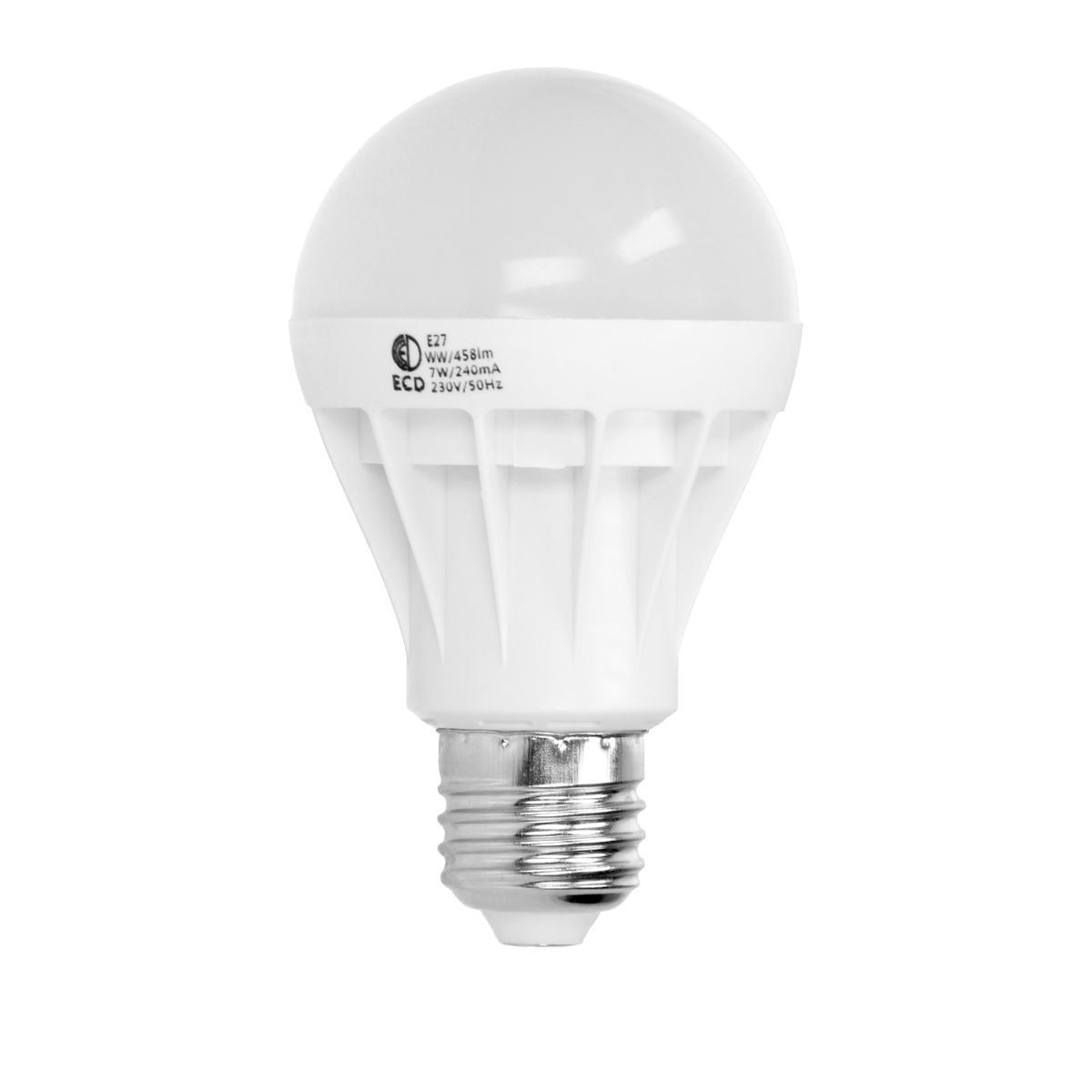 7W E27 LED LAMP PÆRE PÆRE energibesparende lys pære varm hvid | Elgiganten