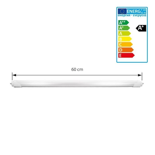 ECD Germany 4-pak LED-lysstofrør T8 G13 - 60 cm - 11W - SMD LED-rør - 835  lumen | Elgiganten