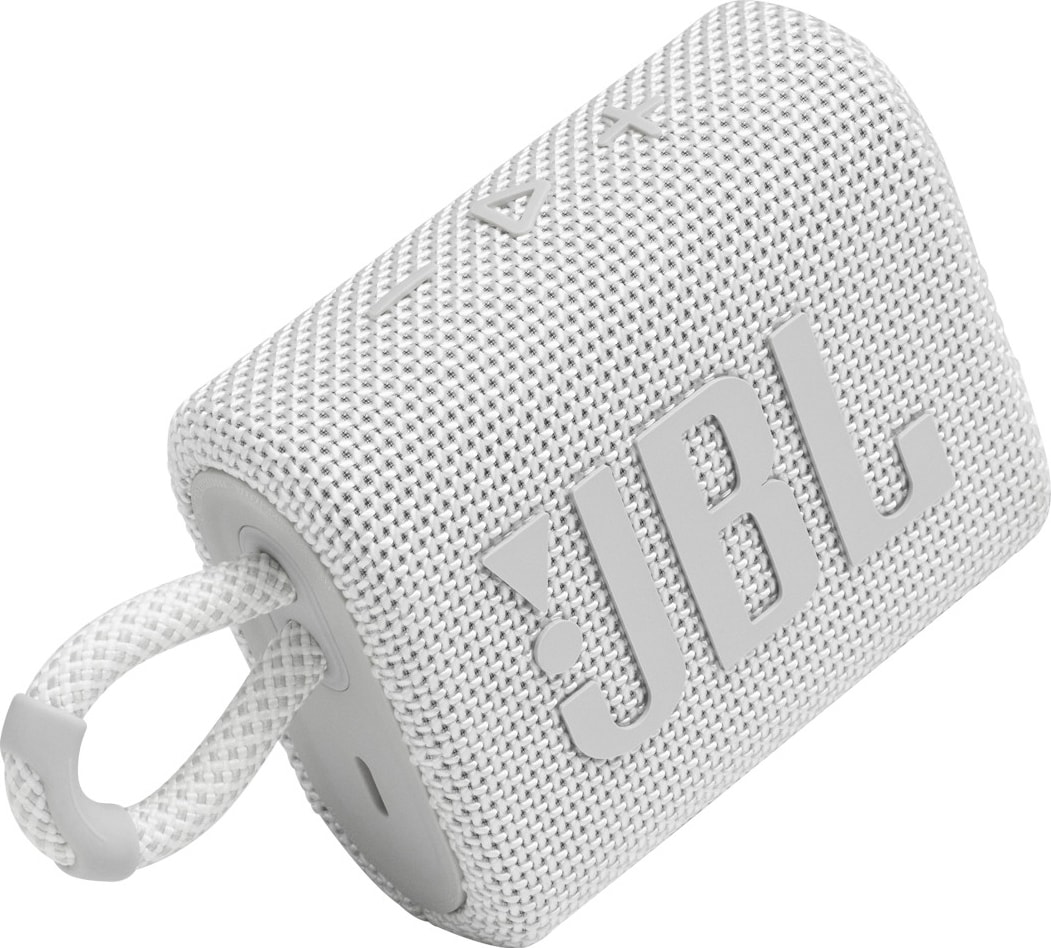 JBL GO 3 bærbar trådløs højttaler (hvid) | Elgiganten