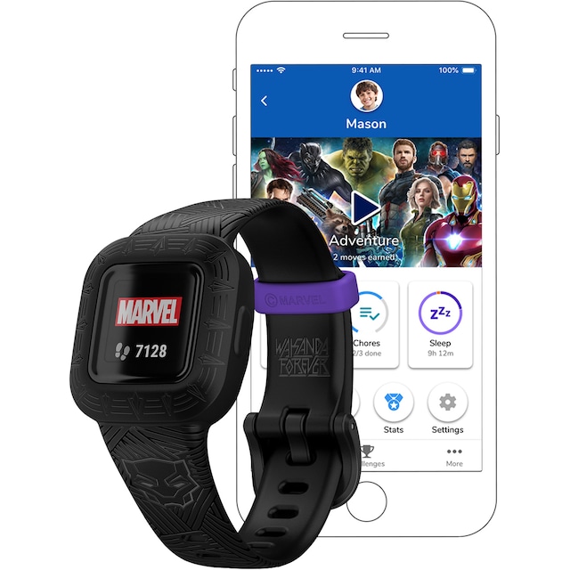 Garmin Vivofit Jr. 3 aktivitetsmåler til børn (Black Panther)