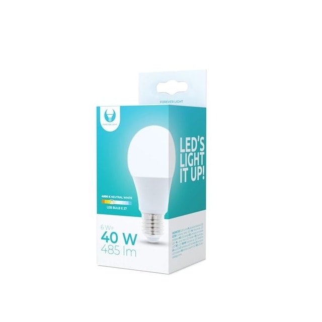 LED-pære E27 A60 6W 230V 4500K 485 lm